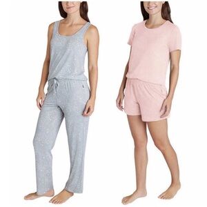 NWT Eddie Bauer Ladies 4-Piece Pajama Set GRAY - size XL comfy loungewear